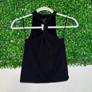 Sincerely Jules Black Sleeveless Knot Top